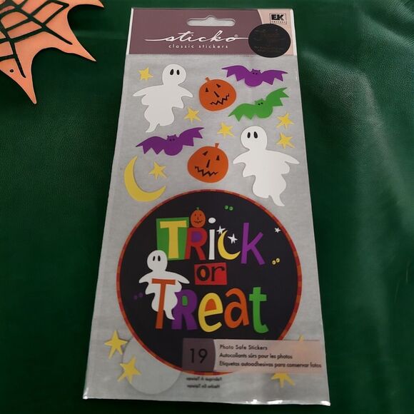 Mrs. Grossmans VTG Halloween Stickers EK Success Sticko Wicked Time Trick Treat - Picture 5 of 6